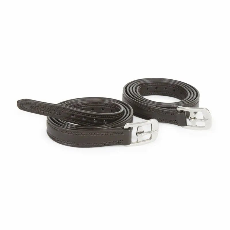 Shires Velociti GARA Easy Care Non Stretch Stirrup Leathers - Havana